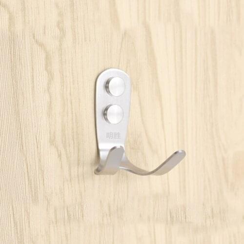 Double Coat Hooks Bathroom Hanger Retro for Towel Bath Robe Hook White Coat Hanger Wall Mounted Hook