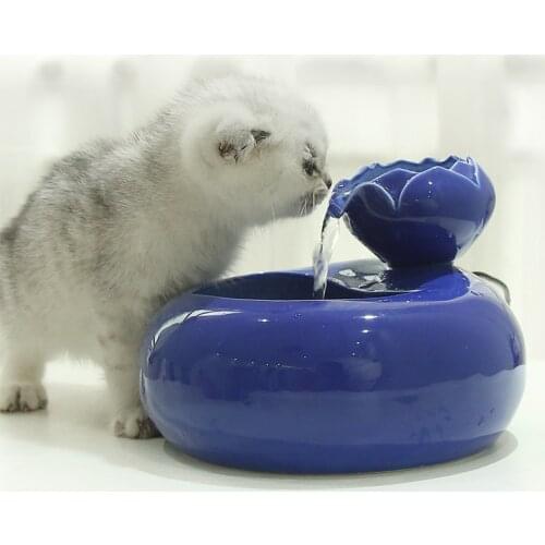 Ceramic Automatic Pet Fountain Circulating Water Dispenser Intelligent Electric Pet Supplies F