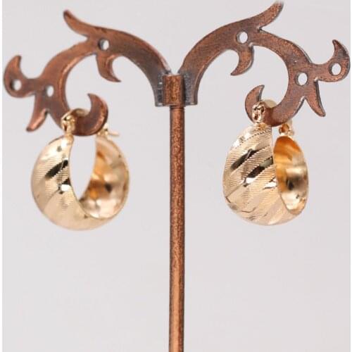 Trendy Small Cute Round Gold Earring Hoop Earrings For Women Girls Fashion Jewelry Accessories Wedding Party Daily Gift