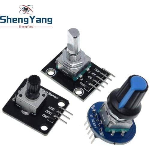360 Degrees Rotary Encoder Module Rotary Potentiometer Analog Knob Module for Arduino KY-040 RV09 Rotary Encoder EC11 Knob Cap
