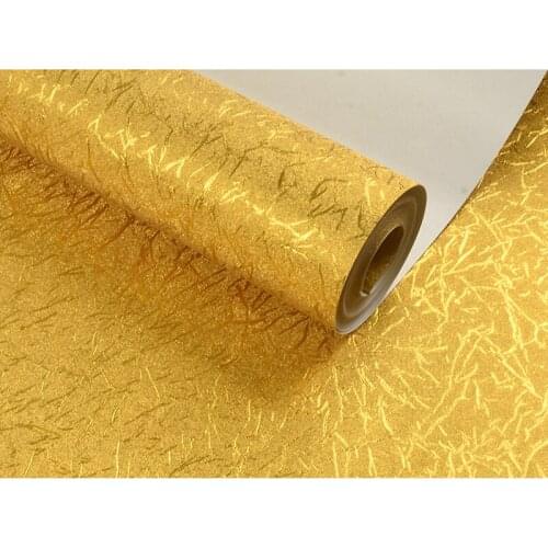 Luxury 3d Ceiling Decoration Wallpaper for Roof Waterproof Gold Foil ktv Wallpapers Backdrop Golden Wall Paper Home Decor GM020