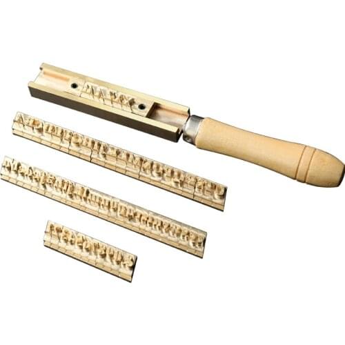26Pcs DIY Combining English Letters Custom Logo Brass Alphabet Set Symbols 10cm T Slot Letter Stamp For Hot Foil Handle Machine