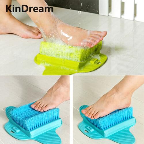 New Silicone Foot Brush Massage Slippers Bath Shoes Brush Pumice Stone Foot Remove Dead Skin Shower Foot Scrubber with Sucker