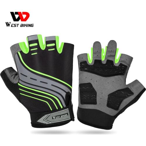 WEST BIKING Cycling Gloves Women Men Anti Slip Half Finger Summer Sport Gloves Breathable MTB Bike Gym Fitness Bicycle Gloves