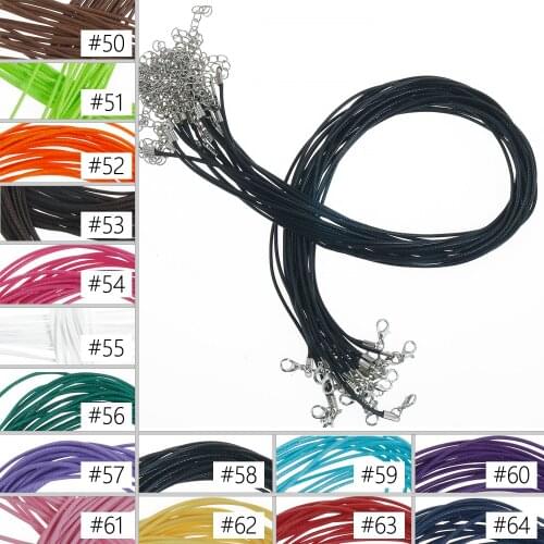 Wax Rope Necklace, Jewellery Making, Jewelry Pendant Accessories , Necklace Rope, 45cm Lobster Clasp String Cord 20pcs