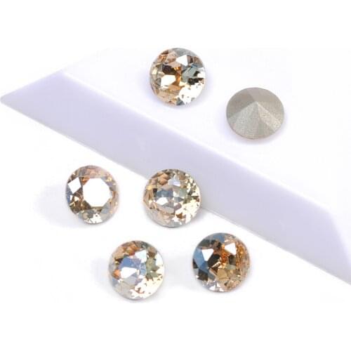 YANRUO 1357 Fancy Rhinestone Brilliant Cut Crystal Golden Shadow Strass Crystals Nail Rhinestones For 3D Nails Art Gems