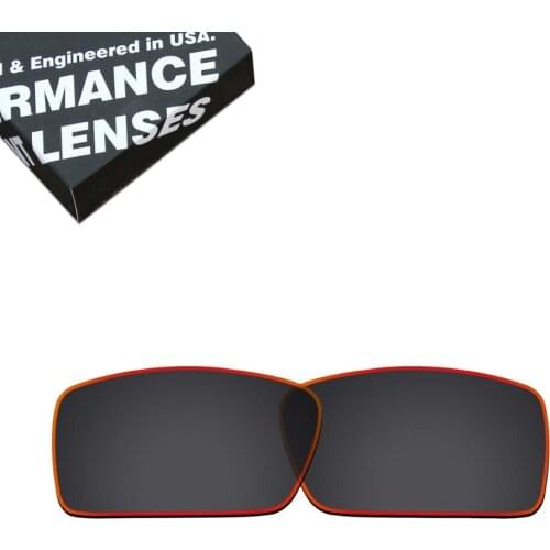 ToughAsNails Polarized Replacement Lenses for Oakley Gascan Sunglasses Black with Red Edge