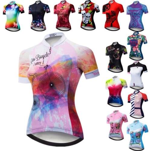 Weimostar Women Cycling Jersey 2021 Mountain Bike Clothing Anti-UV Racing MTB Bicycle Jersey Shirt Uniform Cycling Clothing Wear