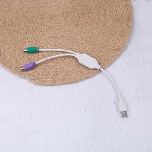 1pcs For Keyboard Mouse Male To Female Cable Adapter Converter Use USB To PS2 Cord Converter Adapter