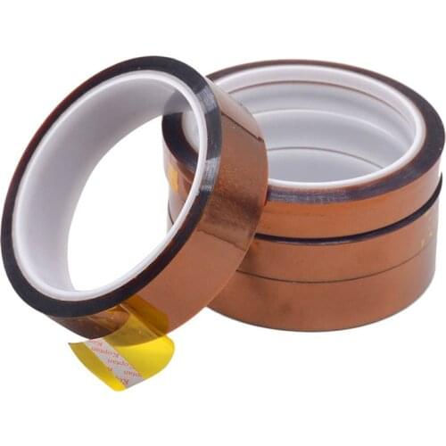 1PC 33M Length Heat Resistant Polyimide Tape High Temperature Adhesive Insulation Tape 3MM 5MM 8MM 10MM Width