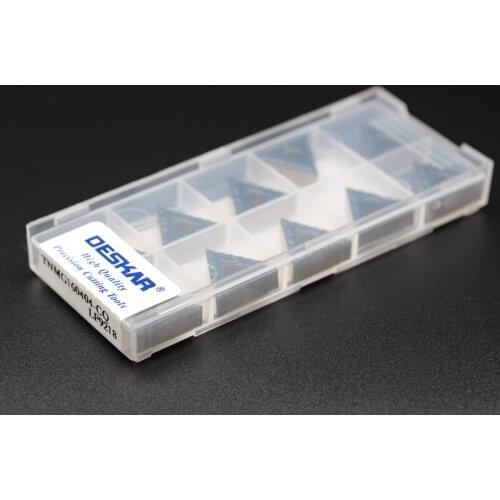 10PCS DESKAR TNMG160404 CQ LF9218 LF9018 TNMG160408 Two Color Turning Tools Inserts lathe cutter machining steel parts