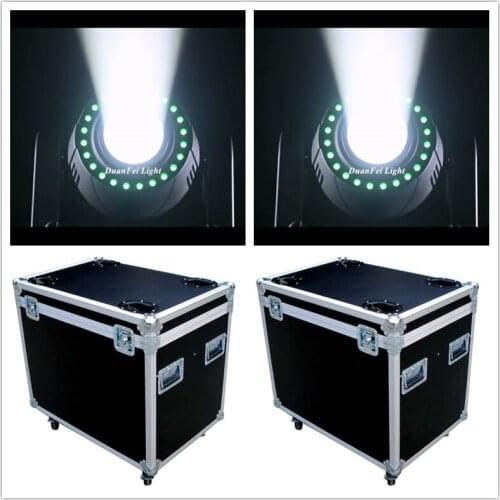 10pcs+Flycase) Disco Colorful led trip ring moving head 200w spot lyre moving light led beam with 3 facet prism