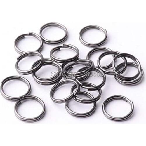 100PCS 15mm black /nickel /rose gold colorkey ring key chain buckle diy accessories