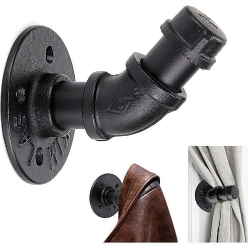 2Pcs/Set Vintage Industrial Wall-mounted Robe Hook Living Room Bedroom Clothes Bag Towel Curtain Hanging Storage Holder