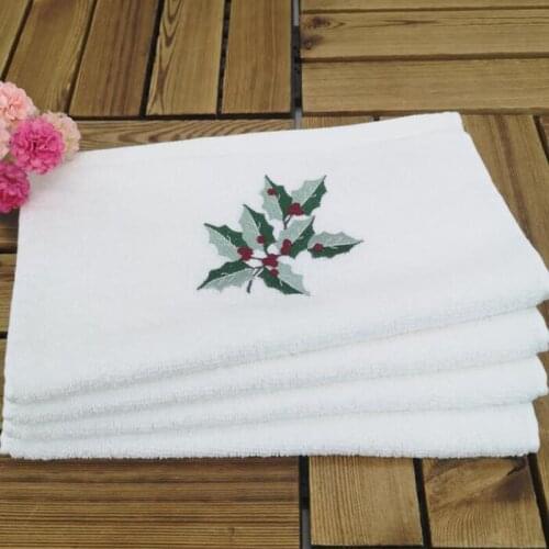 2pcs/pack Christmas Cotton Towel General Use For Face Hand Hair Home Hotel Travel 28x45cm 11"x17.7"