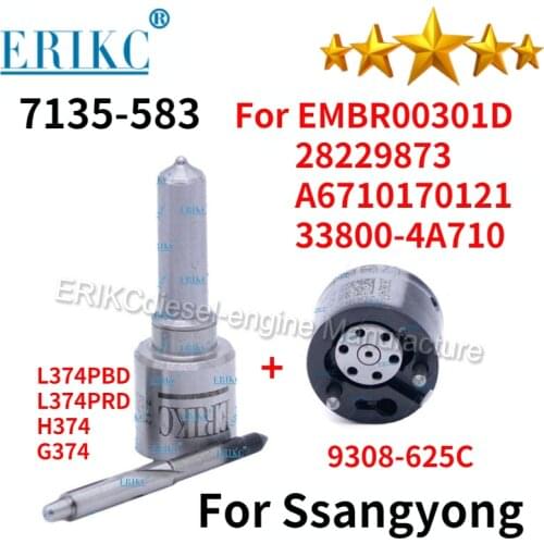 33800-4A710 Common Rail Repair Kits 7135-583 Nozzle L374PBD Vavle 9308-625C for Ssangyong EMBR00301D A6710170121