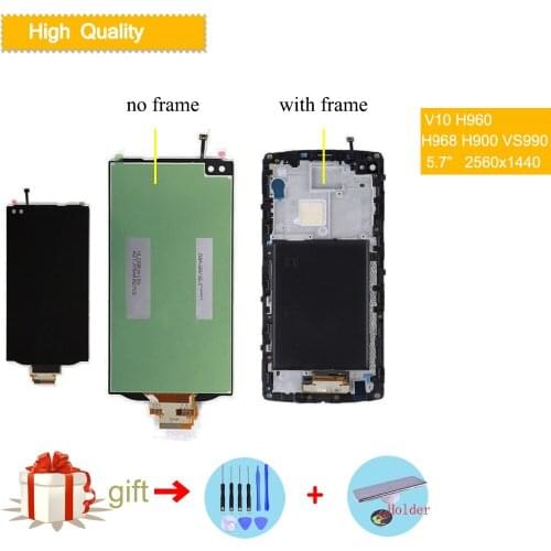 5.7" Original Display For LG V10 LCD Touch Screen with Frame H960 H961 H968 H900 H901 VS990 RS987 Screen for LG V10 LCD Display