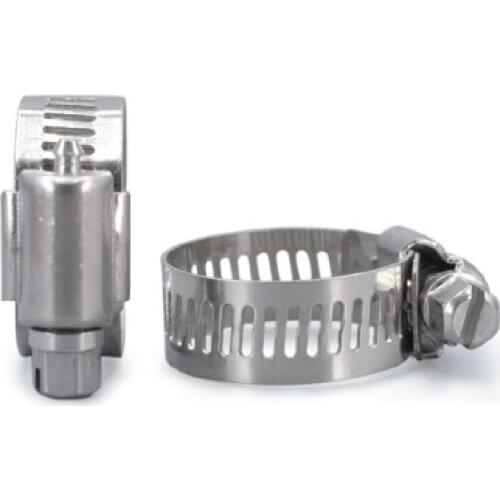 5PC Stainless Steel Screw Worm Drive Hose Clamp Adjustable Worm Drive Fuel Line Water Hose Pipe Clip Hardware Fixed Fixture