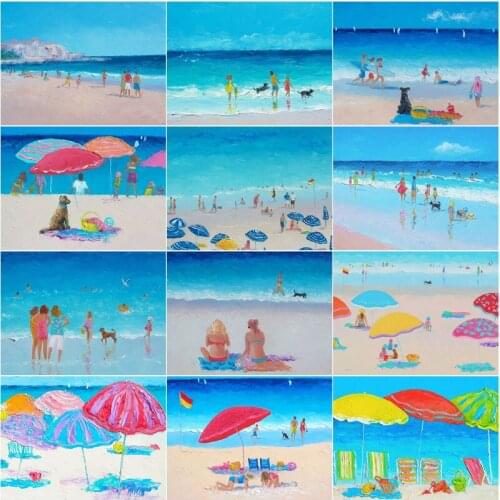 Diamond Painting Seascape Cartoon Full Drill Cross Stitch Kits for Adults Mosaic Art Accessories Rhinestones for Home Decoration