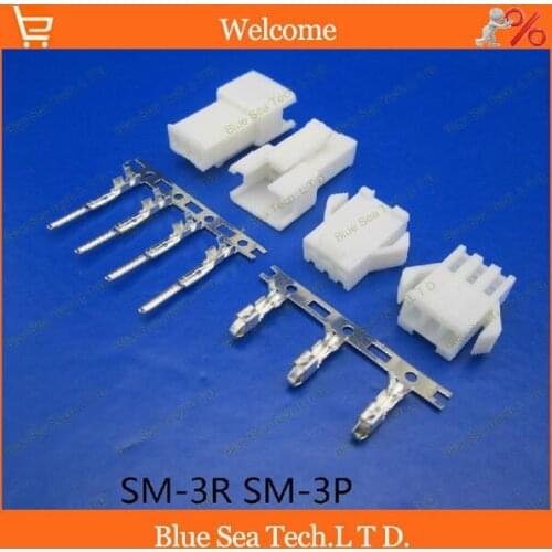 White 3Pin/5Pin SM Connector 2.54mm SM-3P and SM-5P Kit for car / boat / ship ect