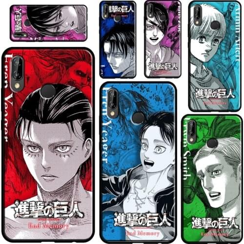 Attack on Titan anime For Huawei P40 Lite P20 P30 Pro Mate 20 P Smart Z 2019 Nova 5T Case For Honor 8A 8X 9X 10i