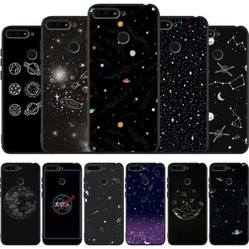 Planet black Silicone Phone Case For honor 30 20 Pro 8 8X 9 10 20 Lite Mate 10 20 30 Lite Pro cover