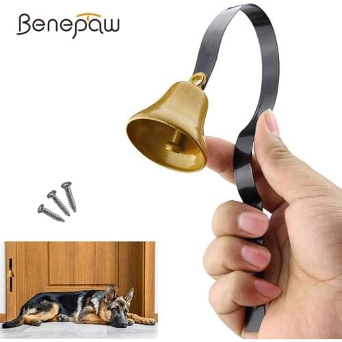 Benepaw Tinkle Brass Dog Bell Durable Puppy Clear Sound Pet Hanging Doorbell For Potty Training Housebreaking Housetraining