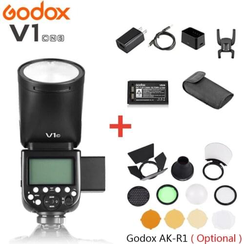 Godox V1 V1S/V1N/V1C/V1O/V1F TTL Li-ion Round Head Camera Speedlight Flash For Nikon/Sony/Canon/Fujifilm/Olympus w/ XPRO Trigger