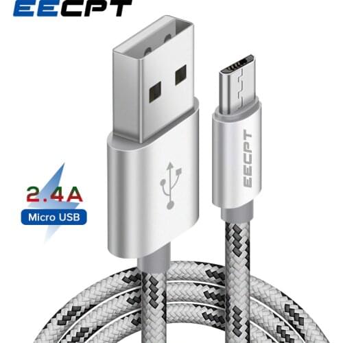 EECPT Micro USB Cable for Samsung S7 S6 Xiaomi Redmi Note 5 Fast Charging Data Cord USB Charger Wire Microusb Mobile Phone Cable