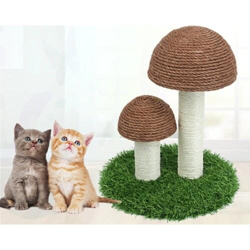 Cat Scratching Post Mushroom Cat Grind Teeth Toy Cat Scratch Board Furniture Protect Pet Health Sisal Scratcher Sisal Ball