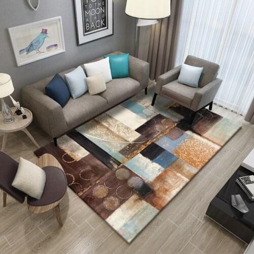 Nordic style Carpets For Living Room Bedroom Sofa coffee table Study bedside Carpet Model Oil Painting Geometric Household Rug