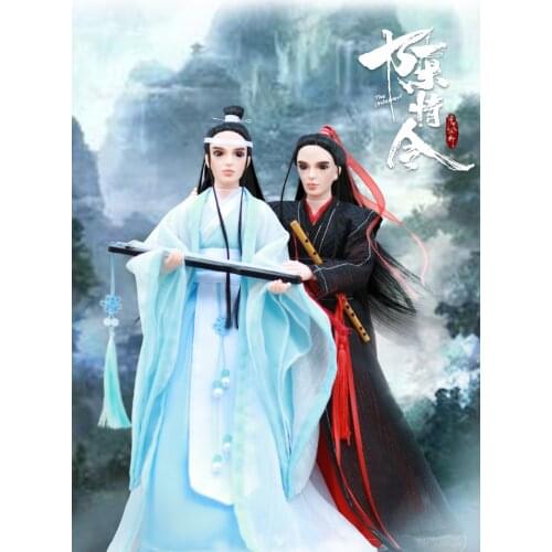 Ancient Dress Doll 30cm Chinese Martial Arts Novel Knight 14 Moveable Joints 3D eyes with Clothes