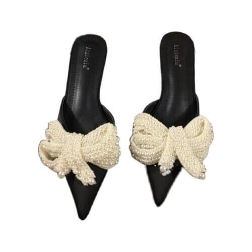 Summer womens sandals casual pointed toe sandals pointed stiletto slippers