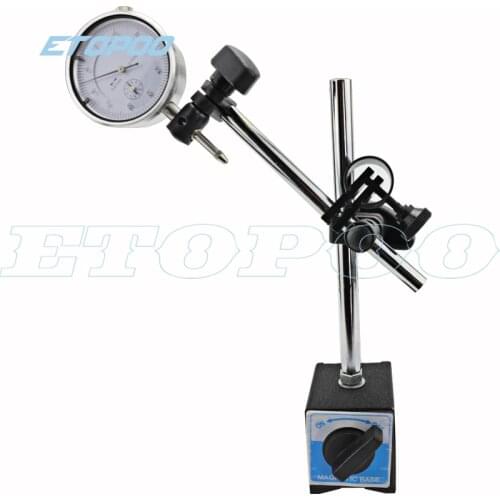 Magnetic stand with fine-adjustment & dial indicator 0-10mm with magnetic base