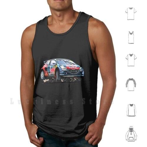 Timmy Hansens Peugeot 208 Wrx Tank Tops Vest 100% Cotton Rallycross Montalegre Loheac Bakkerud Andreas Ken Block