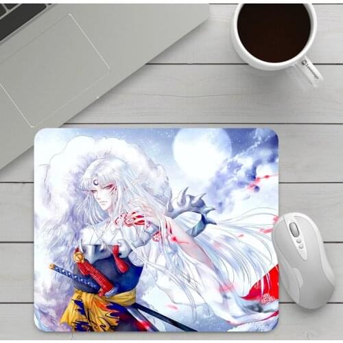 Cute Small Mousepad With Cute Cartoon Pattern of Inuyasha Setup Gamer Accessories Gaming Mouse Pad Anime Sexy Table Pads Varmilo