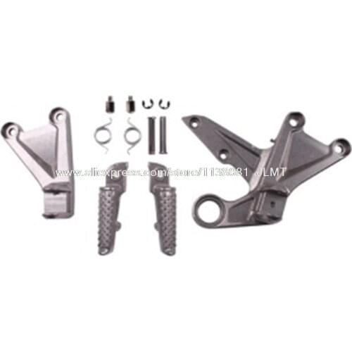 Motorcycle Front Silver / Black Foot Pegs CBR1000RR 2008 - 2011 for for HONDA CBR1000RR Footrest Brackets