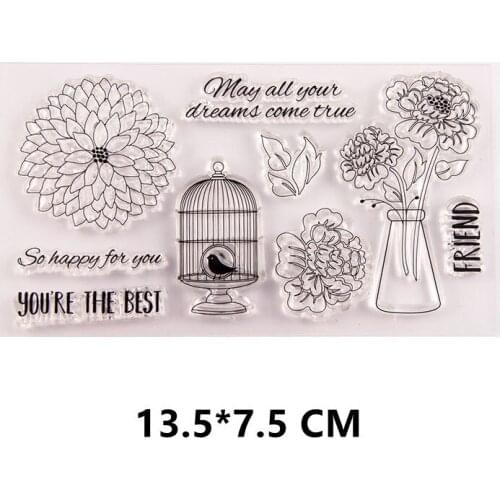 2021 New Birdcage Clear Stamps DIY Scrapbooking Craft Supplies Rubber Silicon Seals Card Album Hobby ink pad Stamping