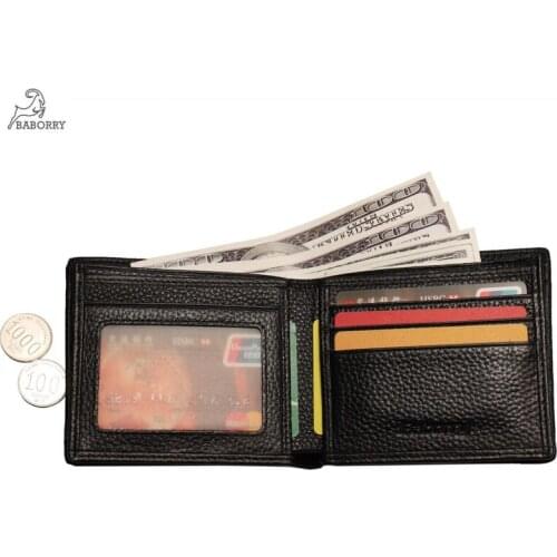 Top Quality Genuine Leather Mens Wallet Multifunction Flip Out Card Holder Bank Cardholder Case Mony Bag