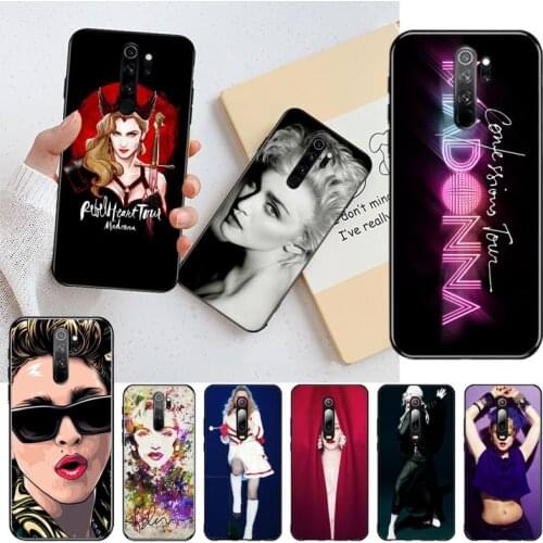 Popular singer Madonna Soft black Phone Case for Redmi Note 8 8A 8T 7 6 6A 5 5A 4 4X 4A Go Pro