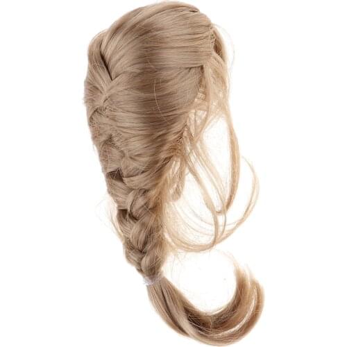 Lovely Artificial Mohair Hair Wig For 1/8 BJD MSD DZ Dolls Making & Repairing Linen Color