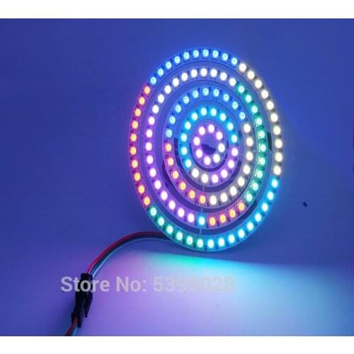 WS2812B Led Ring 8 16 24 35 45 LEDs 5050 RGB Addressable Lamp Pixel Programming Integrated Drivers Arduino