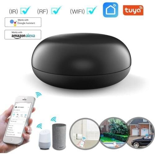 Smart Universal RF+IR Remote WiFi Tuya for Smart Home Control for TV DVD AUD AC Air Conditioner Works with Alexa Google Home
