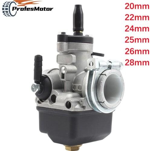 Motorcycle Universal Carburetor Vergaser Dellorto PHBL 20 22 24 25 26 28mm fit for 2/4T Stroke 50-300cc Racing Carb Scooter Engi