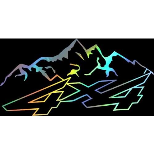 Car Sticker Vinyl 16.6cm*8.3cm 4X4 Mountain Offroad Fashion Decal Funny Sticker On Car Reflective Laser Sticker 3D Car Styling