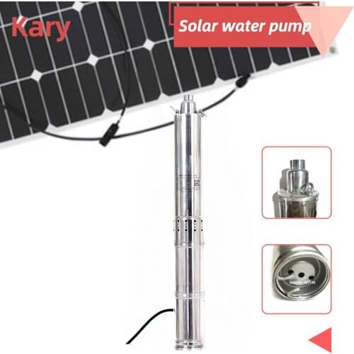 Dc 24v lift 50m 0.5hp flow 3000l/h solar water pump for deep well submersible solar dirty water pump