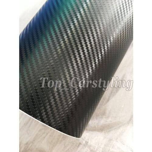 Top quality 3D Black Carbon Vinyl wrap for car wrap Covering Air Free like Real Weave low tack glue size 1.52x18m roll
