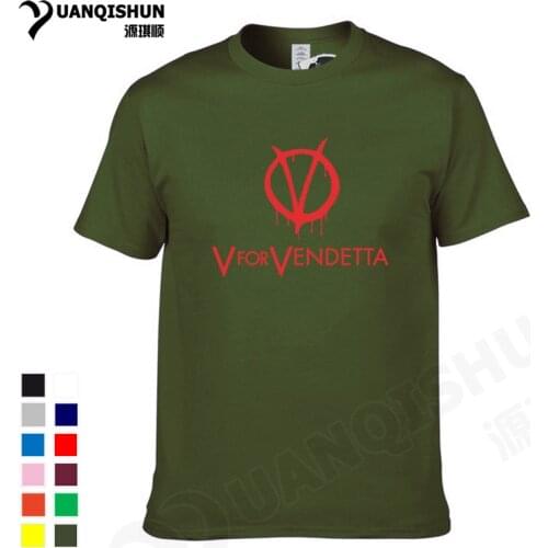 YUANQISHUN Brand Tshirt 2017 Summer V for Vendetta Mens T-Shirt Hip Hop Streetwear Cotton T Shirt Fashion Fitness Clothing Tee