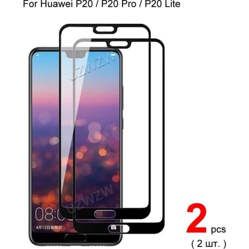 2pcs For Huawei P20 Lite P20 Pro Glass Full Cover Tempered Glass Screen Protector Protective Glass For Huawei P20 Lite P20 Pro