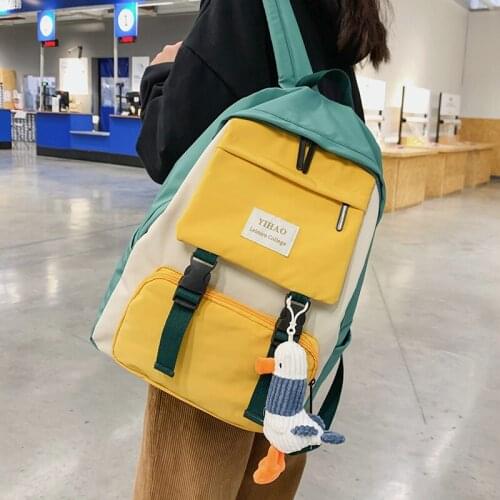 Women Multi Pocket Nylon Women Backpack School Bag For Teenage Shoulder Travel Bag Female Backpacks 2022 New Backpack